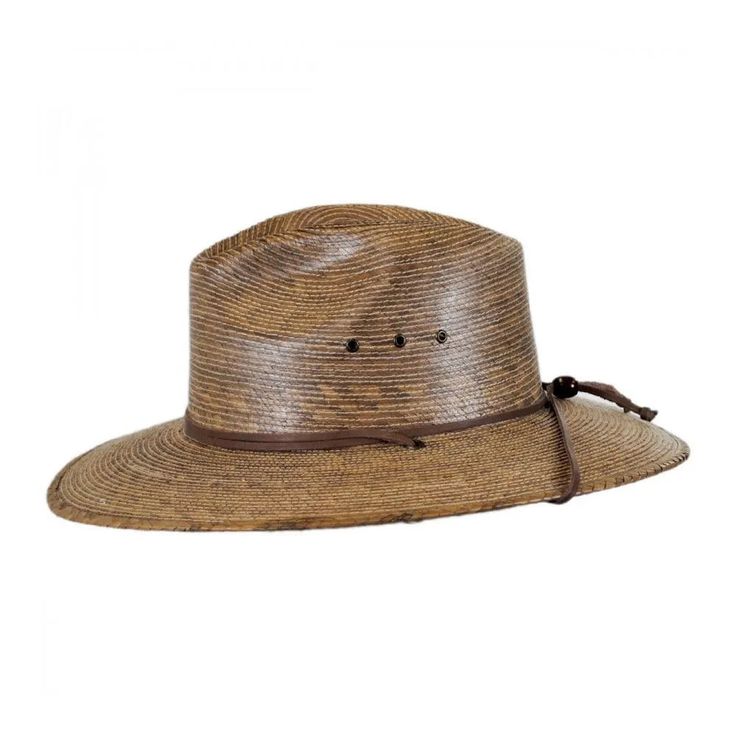 Mexican Palm Straw 3 1/2" Brim 4" Pinchfront Crown Leather Hatband and Chin Strap Elastic Comfort Sweatband Wear it Golfing Sun Hat Immerse yourself in tranquil serenity as you picture lounging on a remote beach, the gentle sun kissing your skin, and a light breeze rustling the air around you. It's in moments like these that the Stetson Rustic Straw Fedora Sun Hat becomes not just an accessory, but an essential part of your sun-soaked haven. Crafted from exquisite Mexican Palm Straw, this hat is more than just a fashion statement; it's a symbol of leisure and relaxation. The 3 1/2" brim casts a generous shadow, offering respite from the sun's rays, while the 4" pinchfront cut a care in the world. Picture yourself on the golf course, this hat shielding your eyes as you line up the perfect s Adjustable Brown Boater Hat For Country Events, Adjustable Country Style Top Hat For Outdoor, Casual Top Hat With Flat Brim For Beach, Casual Top Hat With Short Brim For The Beach, Adjustable Brown Hat Bands For Summer, Adjustable Brown Boater Hat In Country Style, Country Style Adjustable Boater Hat With Short Brim, Adjustable Natural Boater Hat For Country Events, Adjustable Brown Summer Hat