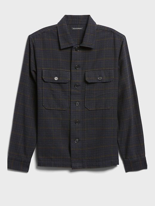 Saw this on Banana Republic: Cotton Shacket With Welt Pockets For Fall, Fall Cotton Shacket With Welt Pockets, Plaid Long Sleeve Outerwear With Welt Pockets, Classic Button-up Fall Flannel Shirt, Relaxed Fit Flannel Shirt With Spread Collar For Fall, Classic Fall Button-up Flannel Shirt, Casual Cotton Flannel Shirt With Welt Pockets For Fall, Casual Flannel Shirt With Welt Pockets For Fall, Cotton Shacket For Casual Fall Gatherings