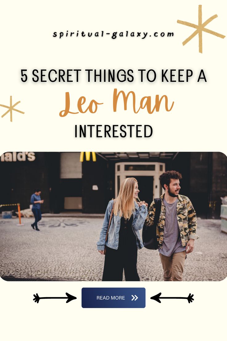 a man and woman walking together with the text 5 secret things to keep a jeo man interested