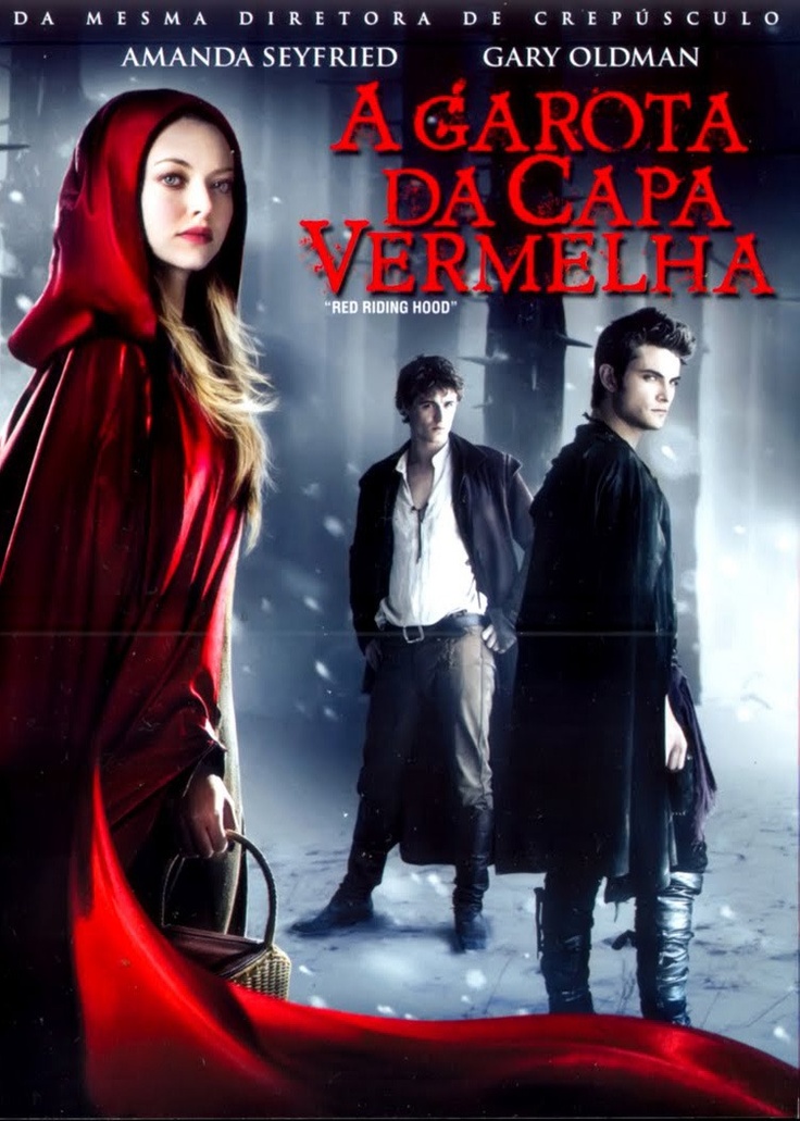 the dvd cover for red riding hood is shown in front of an image of two people