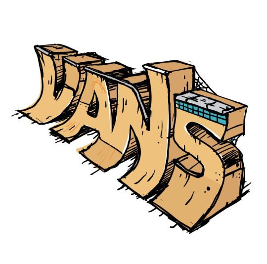 a skateboard ramp with the word vans written on it in front of some graffiti