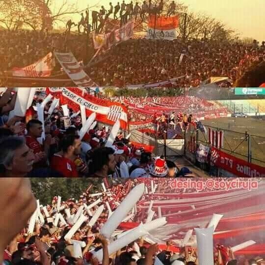 two pictures side by side with people at a soccer game