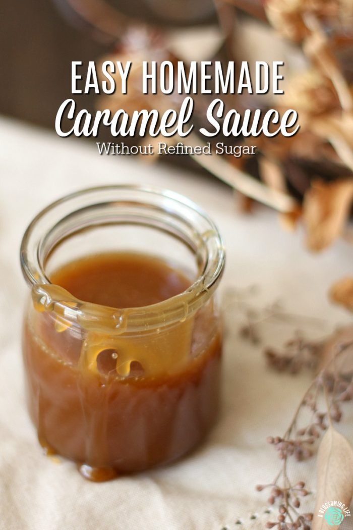 homemade caramel sauce in a glass jar