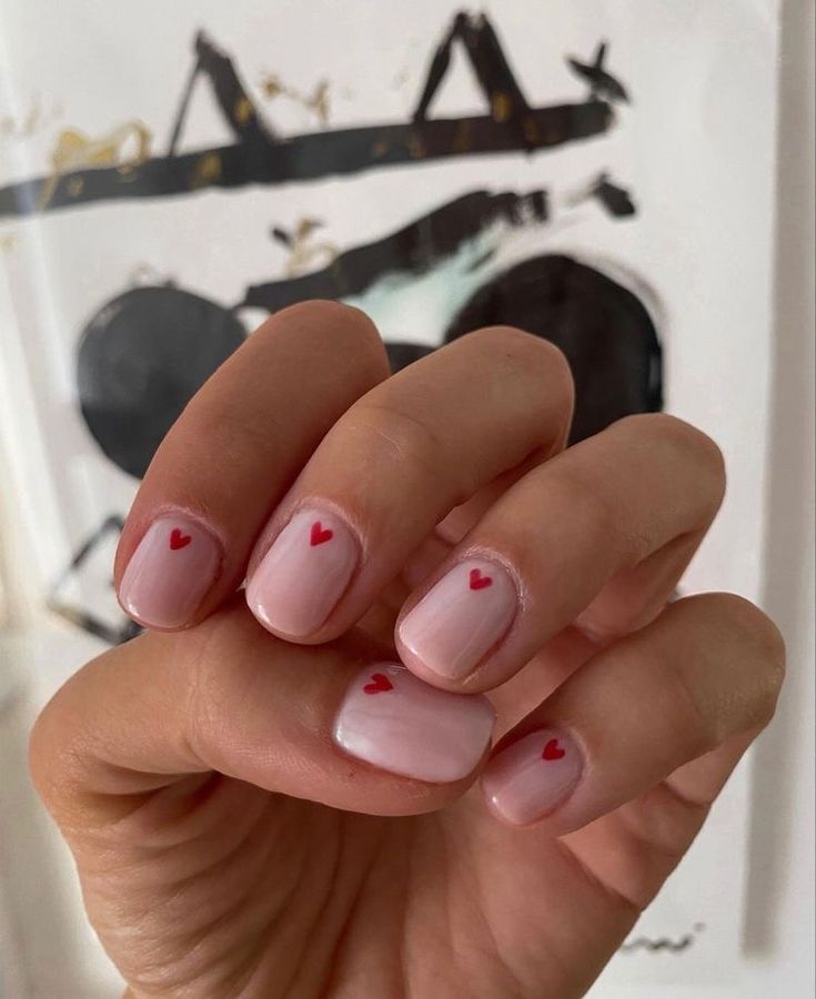 Valentines Short Nails, Mexico Nails, Nails 2023 Trends, Simple Gel Nails, Minimal Nails, Cute Gel Nails, Designs Nail, 2023 Trends, Nails 2023