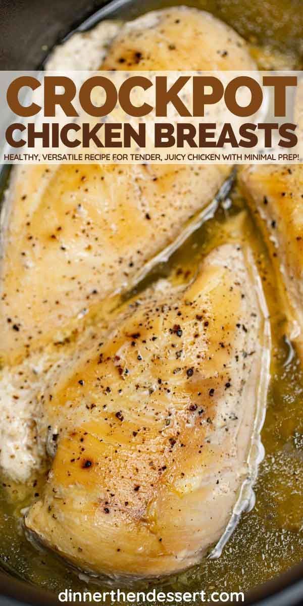 Crock Pot Chicken Breasts, Crockpot Chicken Breasts, Slow Cooker Chicken Breasts, Dessert Crockpot, Chicken Breast Recipes Slow Cooker, Chicken Breast Slow Cooker, Chicken Breasts Recipe, Chicken Breast Crockpot Recipes, Crockpot Chicken Breast