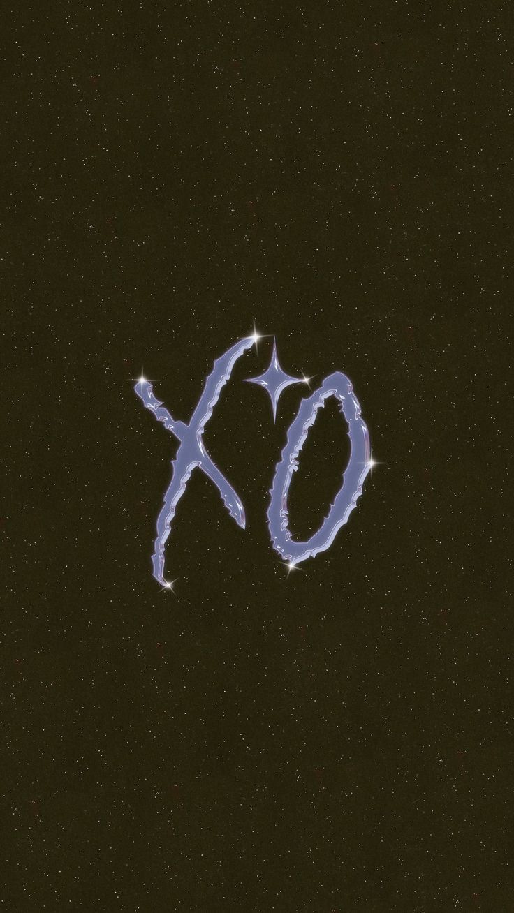 the word xo is written in white on a black background