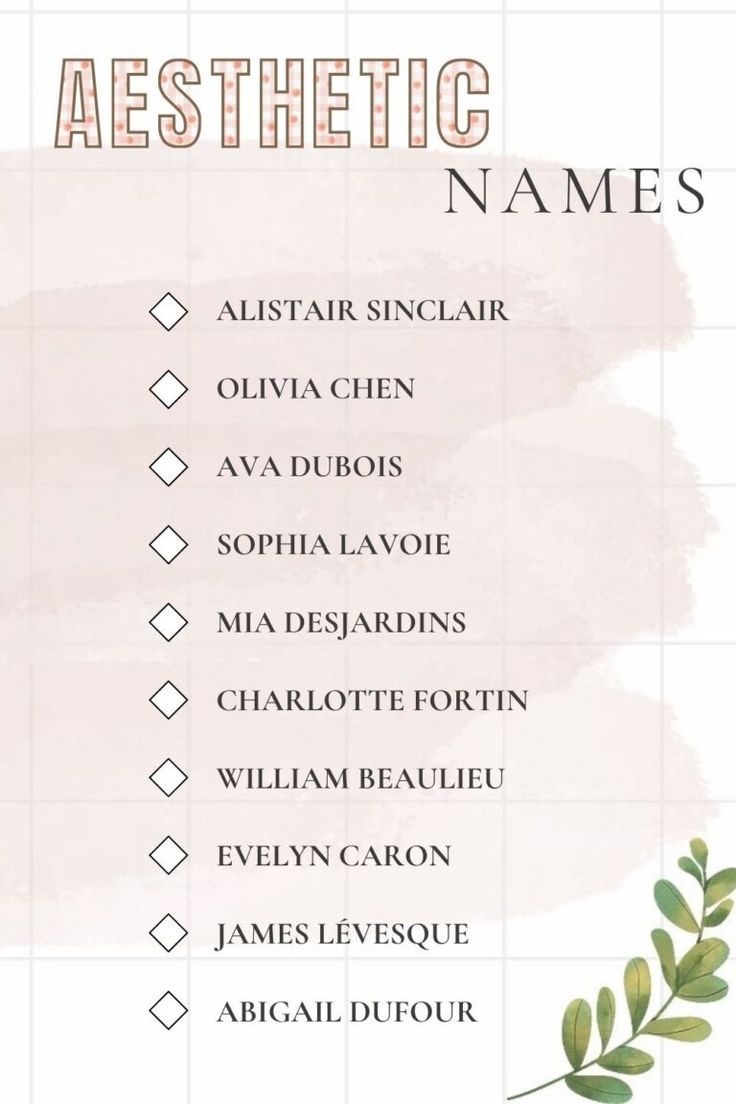 Printable List Of Aesthetic Names Dark Academia Names, Girly Girl Names, People Embracing, Best Character Names, Aesthetic Names, Special Style, Name Suggestions, Unique Baby Names, Name List