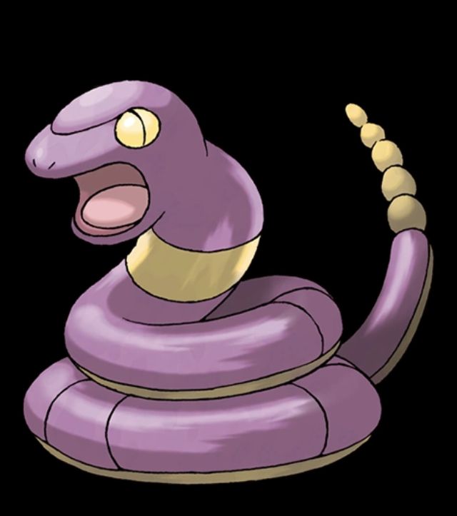 a purple snake with its mouth open and tongue out, sitting on top of a black surface