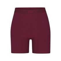 Soft Lounge Boxer - Wine | SKIMS Sporty Boxer Briefs With Ribbed Waistband For Sports, Sporty Boxer Briefs With Ribbed Waistband, Sporty Solid Boxer Briefs With Ribbed Waistband, Sporty Solid Color Boxer Briefs With Ribbed Waistband, Fitted Boxer Briefs With Ribbed Waistband, Short Boxer Briefs For Loungewear, Solid Color Short Boxer Briefs For Loungewear, Compressive Casual Boxer Briefs, Casual Compressive Boxer Briefs