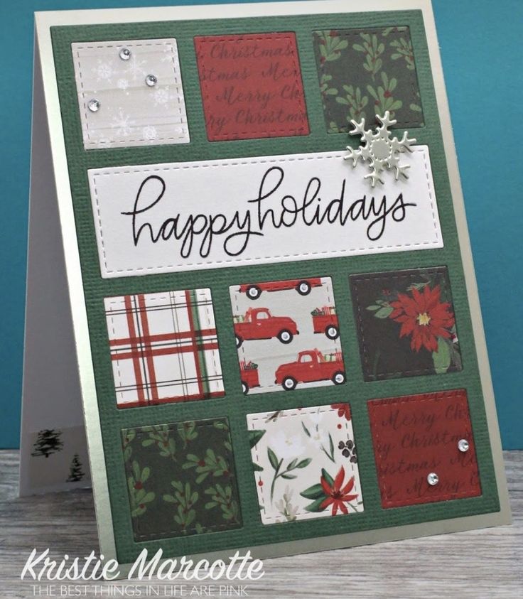 a christmas card with the words happy holidays on it