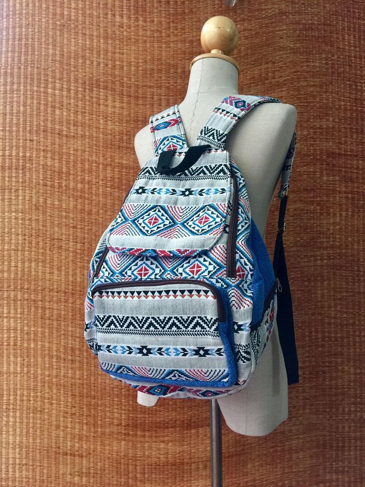 "✈️ For orders value over $55 (included shipping costs) shipment will Upgrade free to Express that package will be delivered in 3-5 business day worldwide. ❤️❤️ Unique pattern handmade backpack designed for convenience. travel or daily use It is handmade by local artisans in Thailand using cotton and unique boho handwoven patterns. Enough of space to store variety of stuff - take it to your school/college. yoga class. music festivals or just about anywhere and get ready for loads of compliments. Bohemian Summer Travel Backpack, Bohemian Backpack For Festivals, Bohemian Multicolor Backpack For Festival, Bohemian Handmade Backpack For Travel, Bohemian Handmade Travel Backpack, Bohemian Multicolor Backpack For Daily Use, Bohemian Rectangular Backpack For Festivals, Bohemian Backpack With Adjustable Strap For Festivals, Handmade Bohemian Standard Backpack