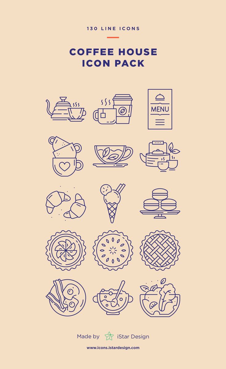 the coffee house icon pack is shown here