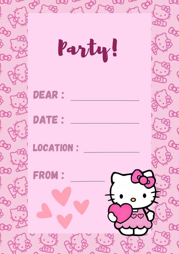 Hello Kitty Invitation Card, Hello Kitty Birthday Invitations, Hello Kitty Birthday Theme, Hello Kitty Invitations, Hello Kitty Theme Party, Kitty Birthday Party, Hello Kitty Birthday Cake, Sleepover Invitations, American Sweetheart