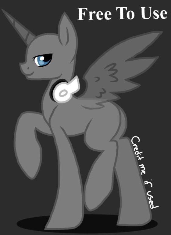 an image of a pony with the words free to use on it's chest