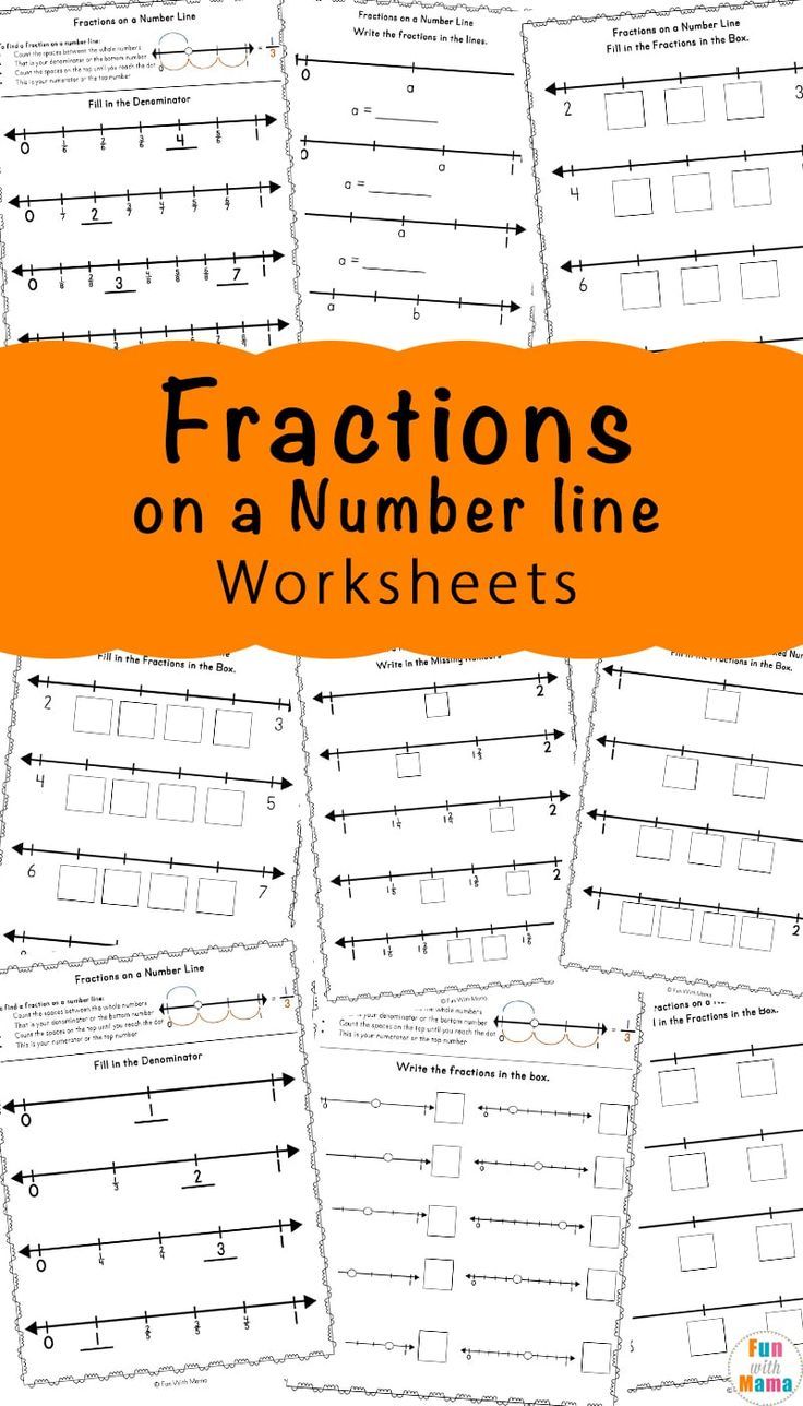 fraction numbers worksheets with the title fractions on a number line worksheet