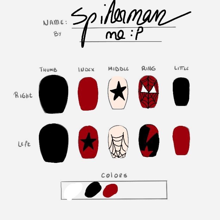 Heartstopper Nails Ideas, Emo Short Nails, Heartstopper Nails, Nail Designs Grunge, Album Cover Nails, Spiderman Nails, Band Nails, Nail Board, Fake Nails Designs