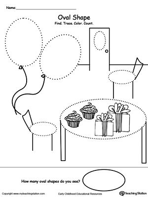 an owl shape worksheet with cupcakes and presents