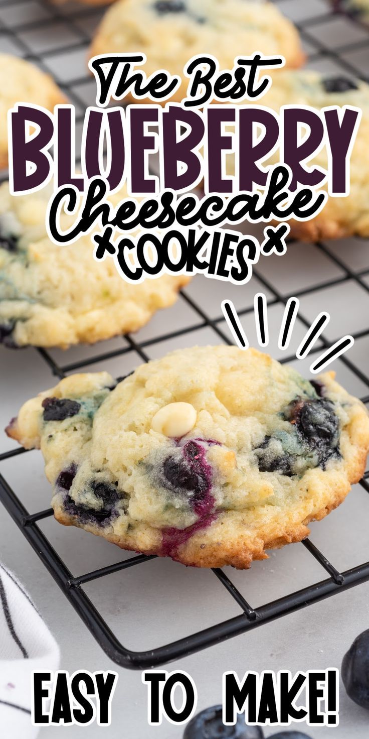 the best blueberry cheesecake cookies are easy to make