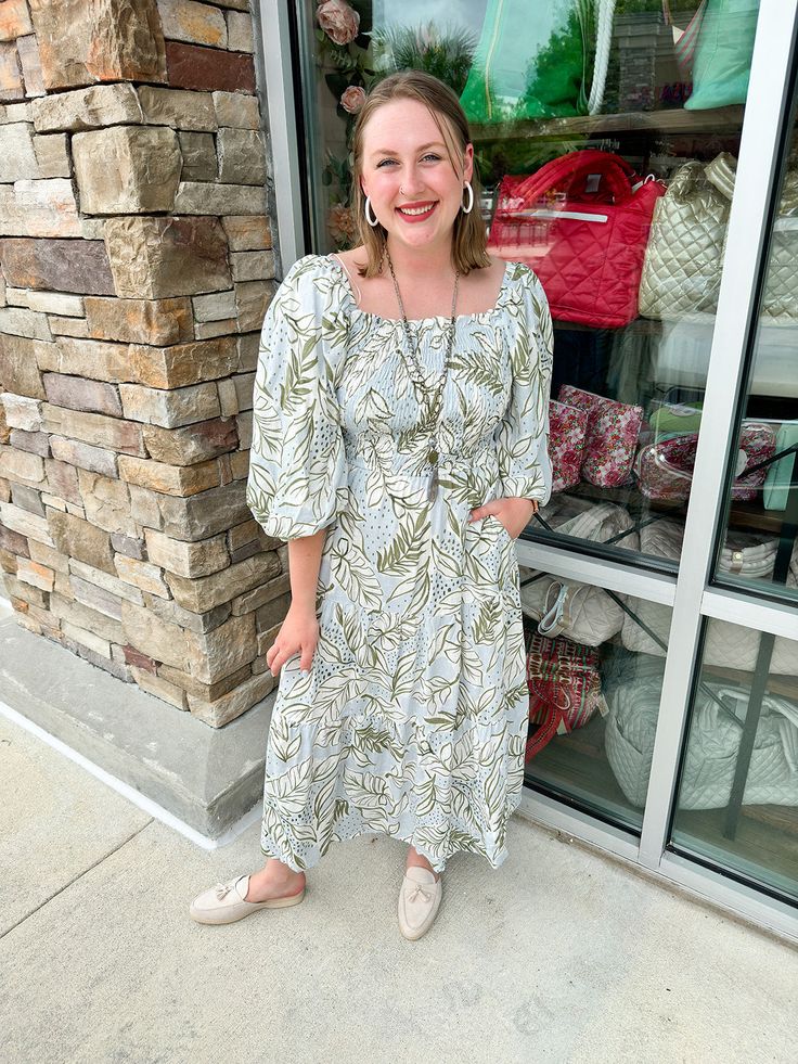 Unwind and embrace comfort in our Peaceful Pause Maxi Dress. Made with breathable linen, the smocked bodice and knot back provide a perfect fit. Flowy and lightweight, feel at ease in this must-have maxi dress. Because, let's face it, busy days need a peaceful pause! Linen Smocked Bodice Knot Back Abbey is wearing a size medium! Breezy Maxi Dress With Smocked Back For Brunch, Casual Ruched Maxi Dress For Beach, Casual Ruched Maxi Dress For The Beach, Linen Smocked Dress For Vacation, Summer Maxi Dress With Smocked Bodice For Day Out, Beach Linen Midi Dress With Smocked Bodice, Casual Smocked Linen Dress With Ruched Detail, Casual Linen Midi Dress With Smocked Back, Casual Ruched Maxi Dress For Vacation