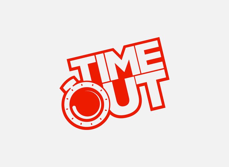 the time out logo is shown in red