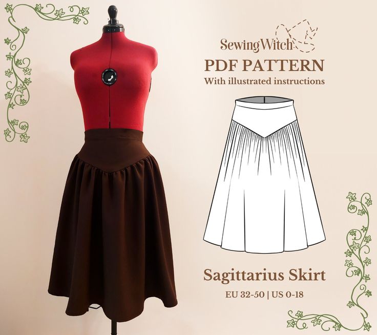 the sewing pattern for this skirt is easy to sew