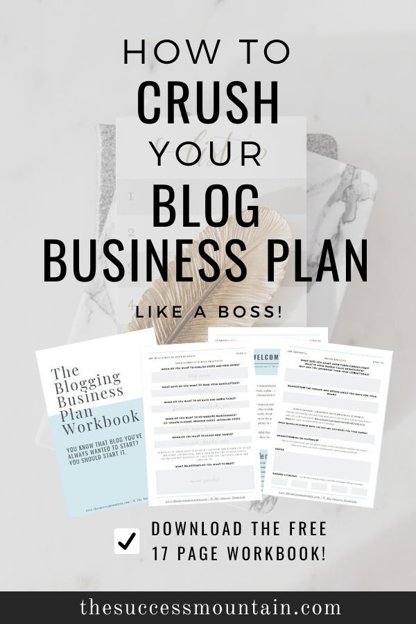 how to crush your blog business plan like a boss