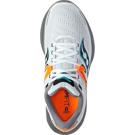 The Saucony Guide 16 Running Shoe supports us through smooth gait cycles, so we can find our flow every time we lace up. The supportive midsole foam softens and stabilizes our stride, while the 360-degree fit system keeps us gently locked in for the ride. White Lace-up Sneakers With Gel Cushioning, Marathon Lace-up Sneakers With Ortholite Insole, White Trail Running Shoes With Ortholite Insole For Training, White Lace-up Walking Shoes With Gel Cushioning, White Walking Shoes With Arch Support For Training, White Ergonomic Running Shoes With Gel Cushioning, Ergonomic White Running Shoes With Gel Cushioning, White Dynamic Walking Shoes With Gel Cushioning, White Lace-up Running Shoes With Secure Fit