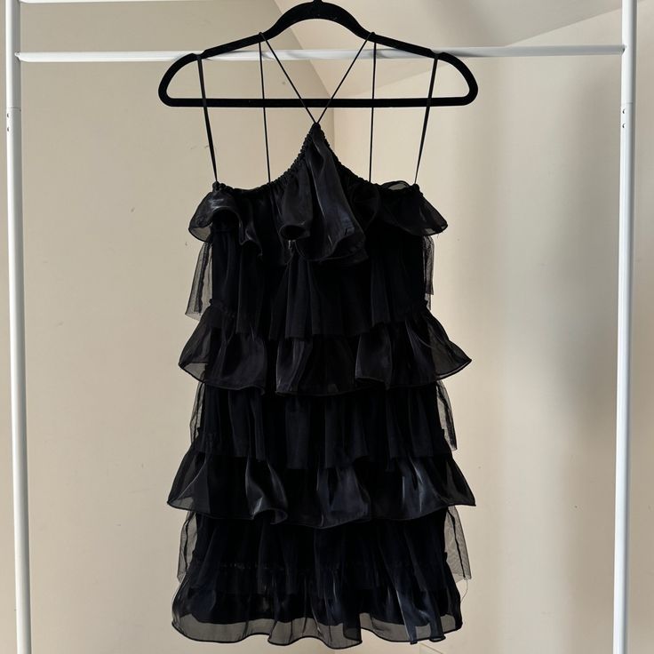 Nwt (New With Tags) Black Tulle Dress, Black Tulle, Tulle Dress, Santorini, Night Out, Colorful Dresses, Mini Dress, Womens Dresses, Tags