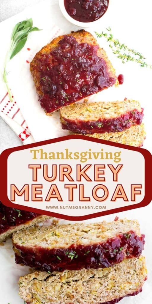 turkey meatloaf with cranberry sauce on top