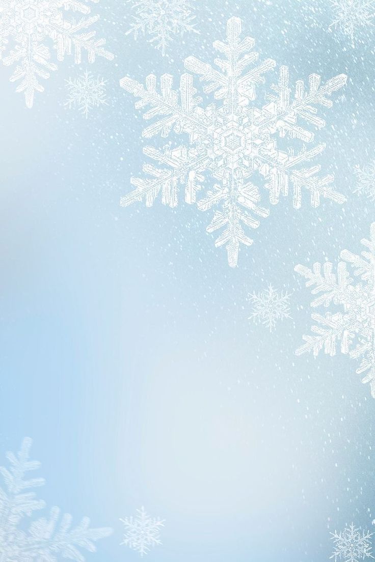 snow flakes on a blue background with space for text