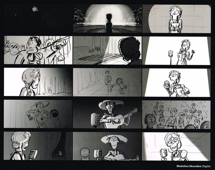 an animation storyboard with various scenes from the animated movie, little miss and mr beanie