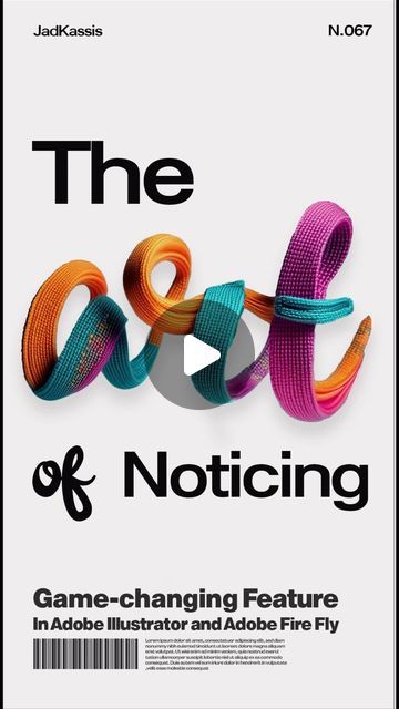 the book cover for the art of noticiing, featuring colorful ribbons and text