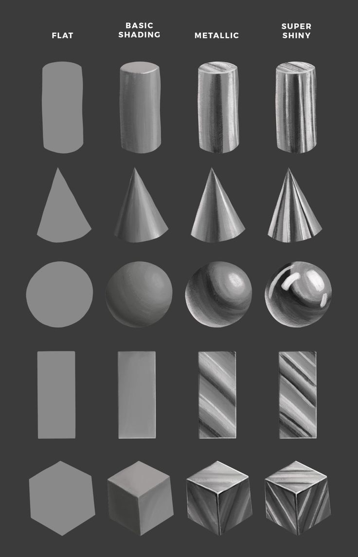 different shapes and sizes of metal on a black background