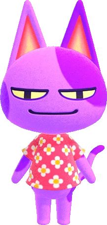 an animal crossing character is wearing a pink flowery dress and holding her hand out to the side