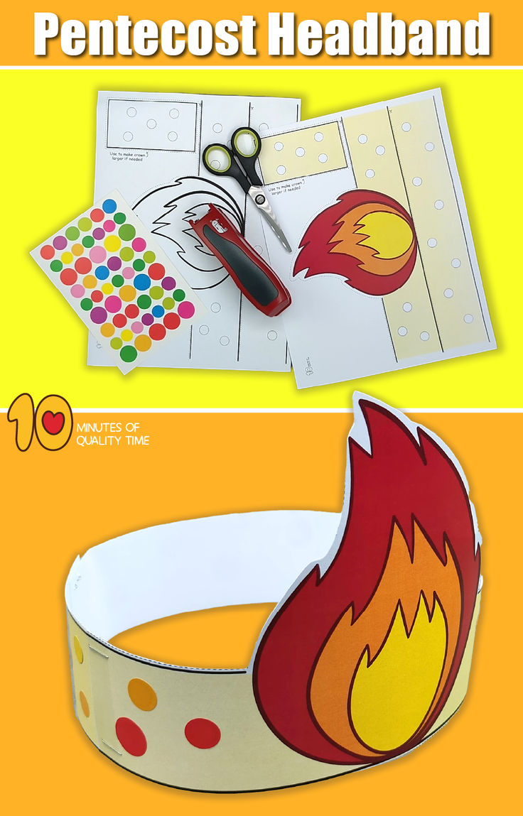 a paper crown that has been cut out to look like a fireball and scissors