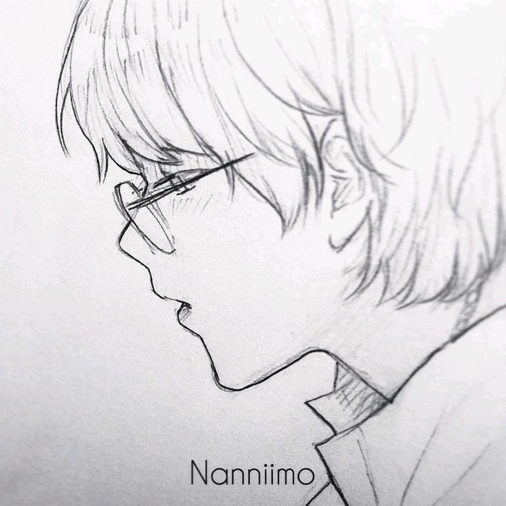 a drawing of a man with glasses on his face and the words naminimo written below it