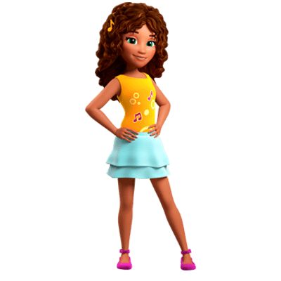 a cartoon girl is standing with her hands on her hips