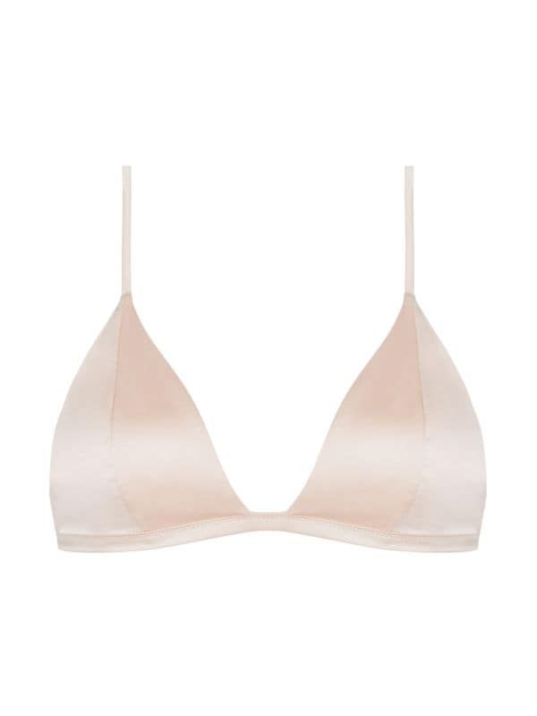 Kiki De Montparnasse Tous Les Jours Soft Bra - Farfetch Elegant Triangle Top Bra With Delicate Straps, Chic Triangle Top Bra With Straps, Elegant Triangle Top Bra With Built-in Support, Elegant Seamless Triangle Bra, Pink Triangle Top Bra With Padded Cups, Pink Triangle Top Bra With Adjustable Straps, Elegant Pink Summer Bra, Feminine Pink Bra With Delicate Straps, Bra Items