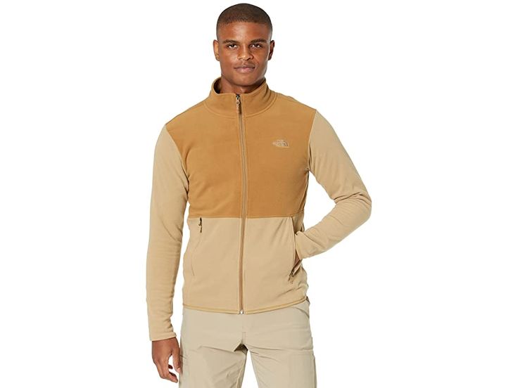 The North Face TKA Glacier Full Zip Jacket - Men's Clothing : Kelp Tan/Utility Brown : Please note, the logo and hardware color may vary in styles marked as Prior Season. The North Face TKA Glacier Full Zip Jacket is lightweight enough for layering or just for keeping the chill at bay when you're out on the trail. Classic 100-weight fleece. Has a standard fit that is eased, but not sloppy, and perfect for any activity. Stand collar provides additional coverage when you need it. Long sleeves fit Long Sleeve Fleece Jacket For Outdoor Work In Fall, Fleece Windbreaker For Fall Outdoor Activities, Casual Moisture-wicking Fleece Jacket For Fall, Casual Fleece Windbreaker For Outdoor, Functional Track Jacket For Hiking In Fall, Functional Fleece Outerwear For Hiking, Functional Fall Track Jacket For Hiking, Long Sleeve Moisture-wicking Fleece Jacket For Outdoors, Moisture-wicking Long Sleeve Fleece Jacket For Outdoor