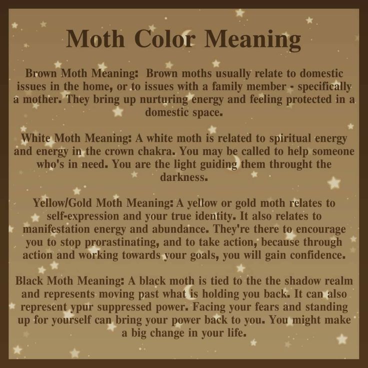 a poem with stars on it that says moth color meaning