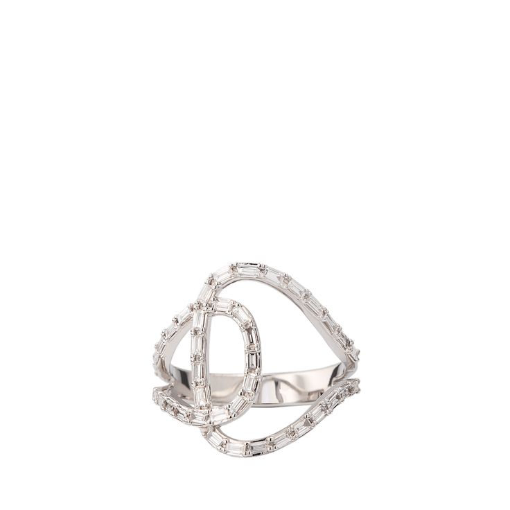 LANA illuminating ring with an openwork motif 14-karat white or yellow gold Baguette-cut white diamonds Total diamond carat weight: 0.64 tcw Imported Travel Size Perfume, Ring Watch, Diamond Carat, Makeup Shop, Baguette Cut, Cleanser And Toner, Baguette Diamond, White Diamonds, Bergdorf Goodman