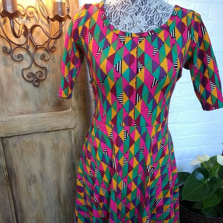 -Never Worn, New Without Tags -Color Pop Party Perfect Pattern -Size Xs -Made In Mexico Lol -Polyester Vibrant Fitted Multicolor Midi Dress, Fitted Multicolor Vibrant Midi Dress, Fitted Vibrant Multicolor Midi Dress, Fitted Multicolor Patterned Midi Dress, Fitted Multicolor A-line Midi Dress, Fitted Green Dress With Geometric Pattern, Retro Fitted Multicolor Midi Dress, Fitted Retro Multicolor Midi Dress, Fitted Multicolor Retro Midi Dress