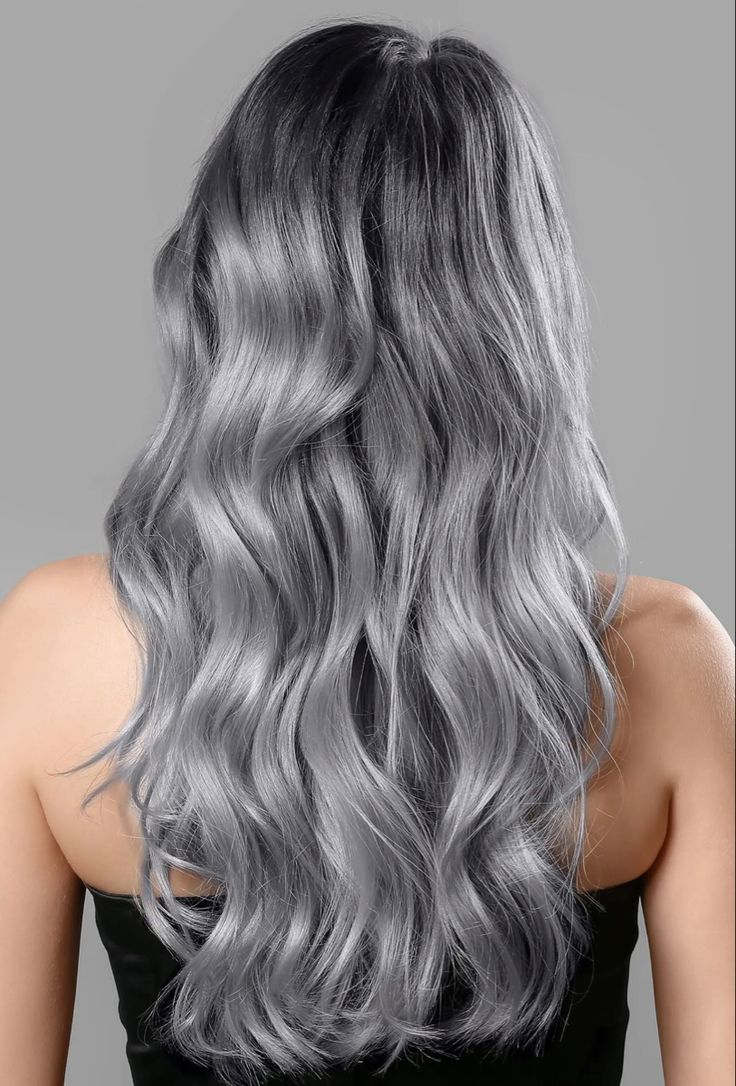 Steel Hair Color, Metallic Grey Hair, Smoky Grey Hair, Slate Grey Hair, Pelo Color Ceniza, Grey Long Hair, Gray Hair Short, Dark Silver Hair, Gray Hair Dye