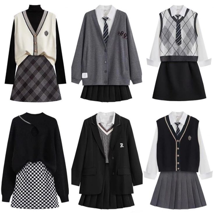 Grunge School Uniform, Outfits For School Uniform, How To Style Uniforms For School, School Uniforms Ideas, Uniform Outfits School, Aesthetic School Uniform, Back To School Outfits Uniform, Korean Uniform School, School Outfits Uniform