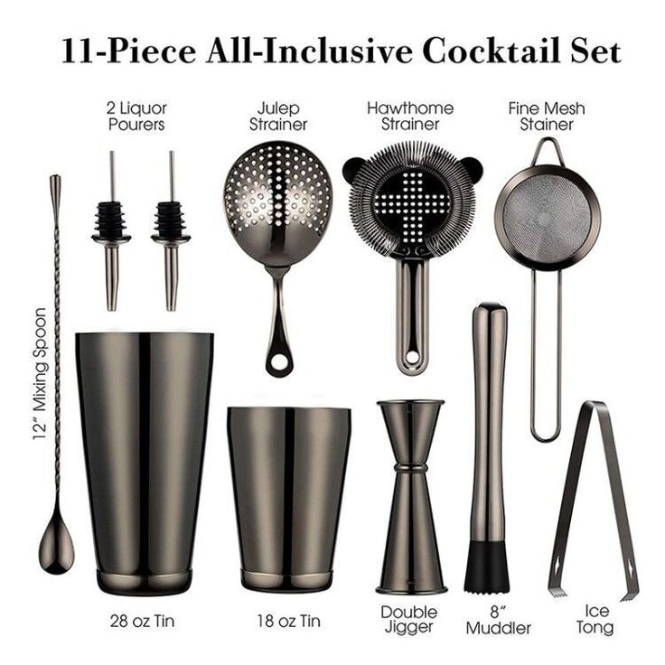 the ultimate cocktail set is shown with all its ingredients and instructions to make it in one place