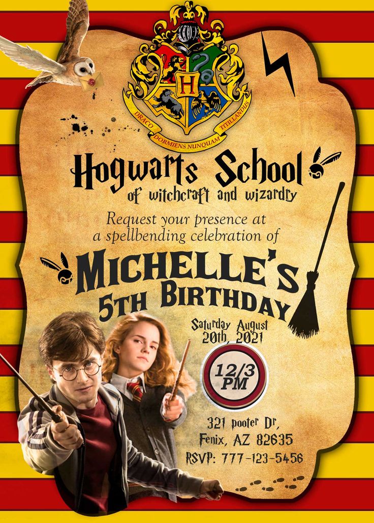 a harry potter birthday party with hogwart's school and hermile's 5th birthday