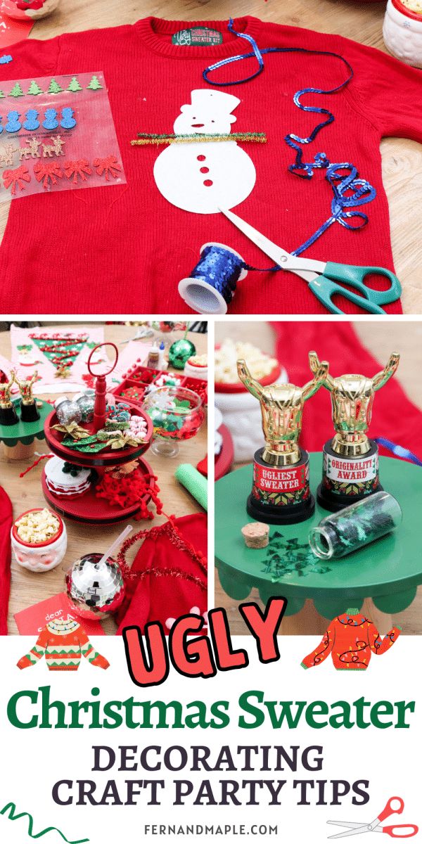 ugly christmas sweater decorating craft party tips