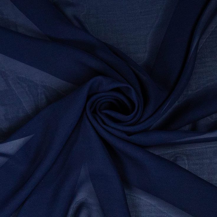 FabricLA Hi Multi Chiffon Fabric | Navy Dark - FabricLA.com Blue Organza Fabric, Dark Blue Fabric Aesthetic, Black Chiffon Fabric, Dark Denim Fabric, Navy Blue Fabric Texture, Ceiling Draping, Drape Panel, Venue Decorations, Chiffon Material