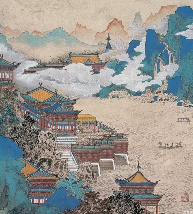 Chinese Illustration, Asian Landscape, Traditional Chinese Art, Korean Painting, Chinese Landscape Painting, Chinese Art Painting, Ancient Chinese Art, Chinese Landscape, Eastern Art