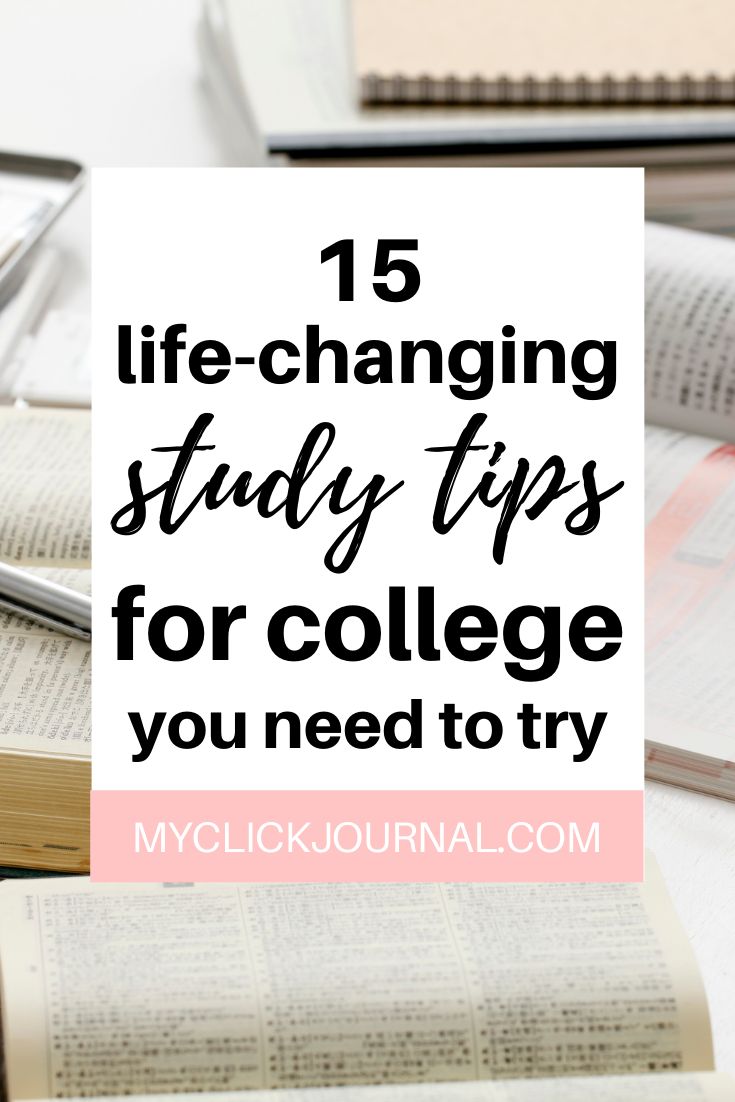 an open book with the title 15 life - changing study tips for college you need to try